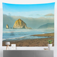 Oregon Coast Wall Tapestry Cannon Beach Decor Haystack Rock
