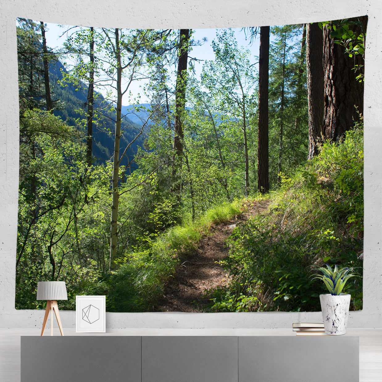 Perfect Summer Hike Nature Wall Tapestry Pacific Northwest