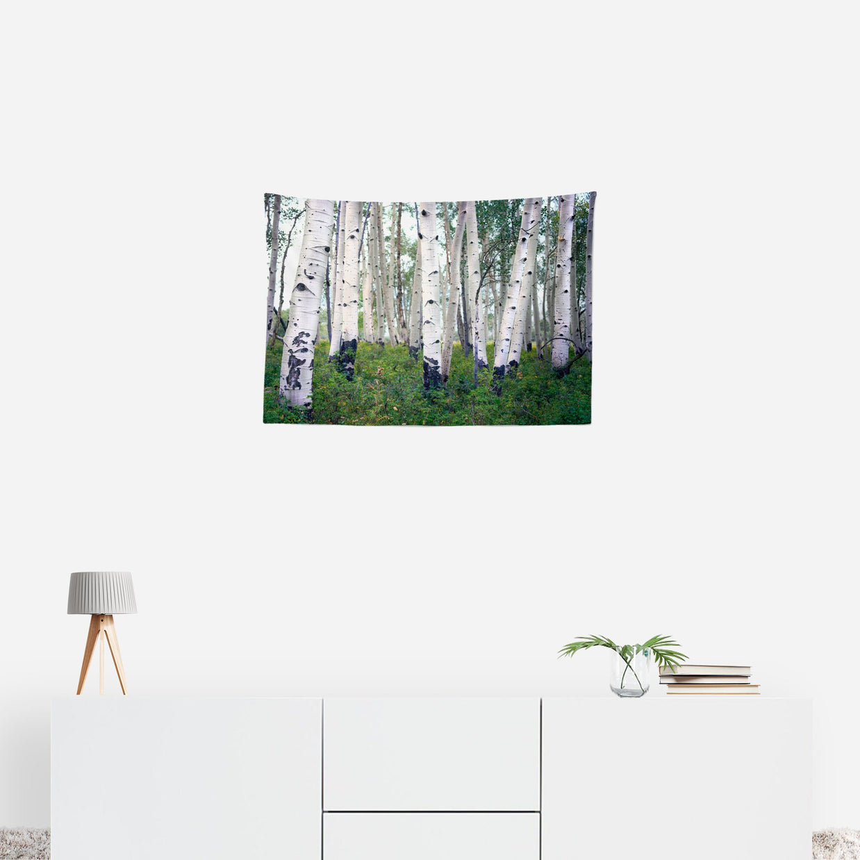 Mountain Birch Forest Wall Tapestry Trees Utah Art -