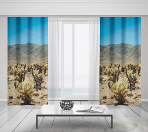 Joshua Tree California Desert Window Curtains 50x84 Sheer