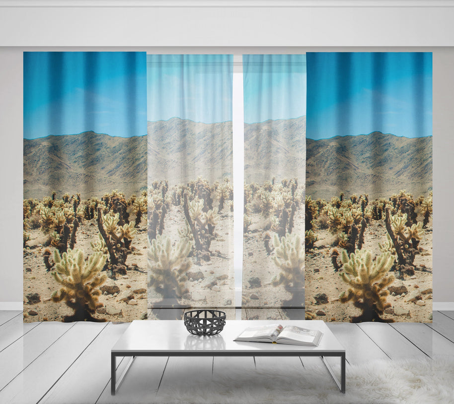 Joshua Tree California Desert Window Curtains 50x84 Sheer