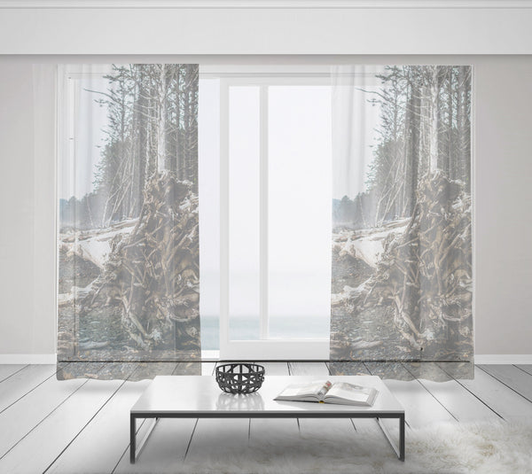 Olympic National Park Rialto Beach Window Curtains 50x84