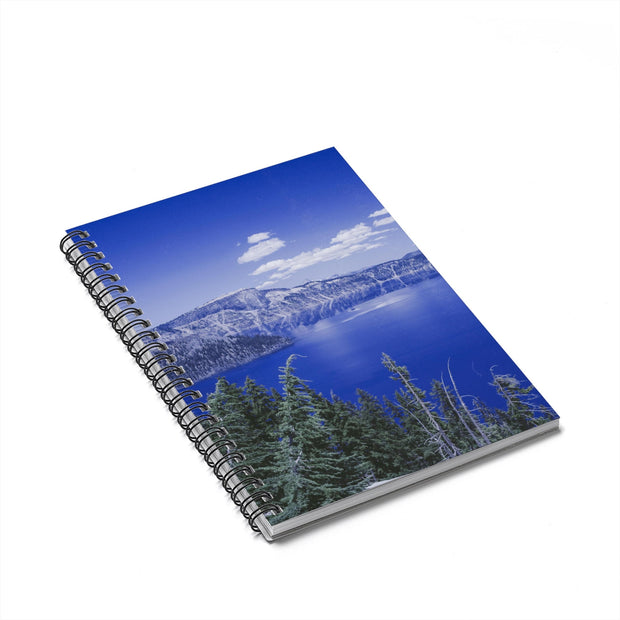Bright Blue Lake Notebook - Spiral or Hard Cover Ruled Line