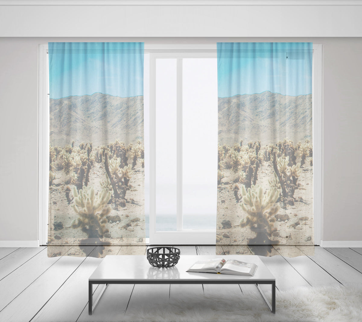 Joshua Tree California Desert Window Curtains 50x84 Sheer