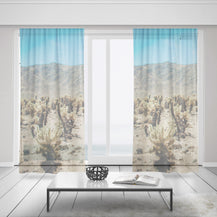 Joshua Tree California Desert Window Curtains 50x84 Sheer
