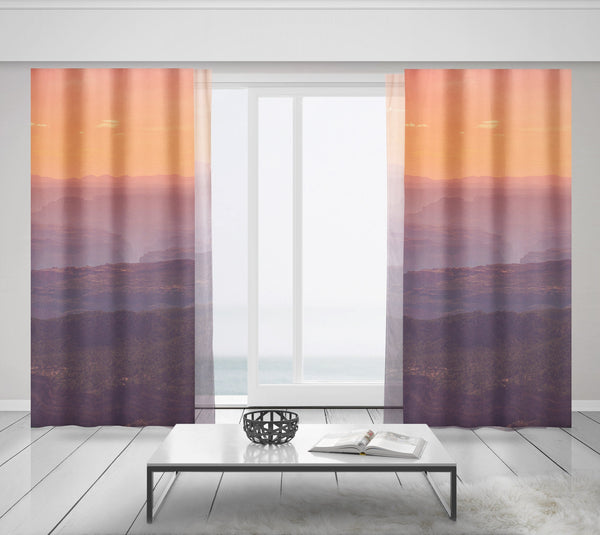 Grand Canyon Sunset Window Curtains 50x84 Sheer or Blackout