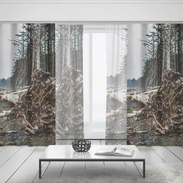 Olympic National Park Rialto Beach Window Curtains 50x84