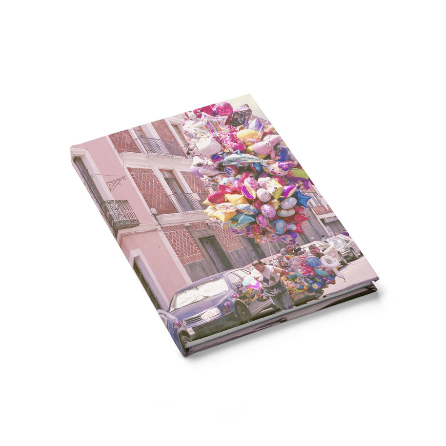 Pink Balloons Notebook - Hard Cover Ruled Line or Blank
