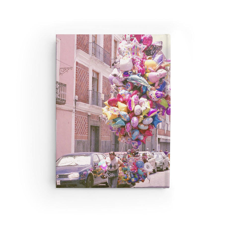 Pink Balloons Notebook - Hard Cover Ruled Line or Blank