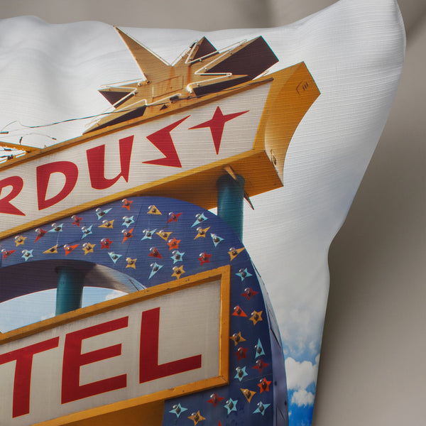 Stardust Motel Retro Sign Atomic Age Throw Pillow Cover Pop