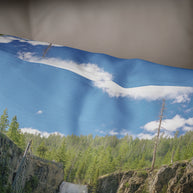 Waterfall and Forest Throw Pillow Cover Tumalo Falls Bend