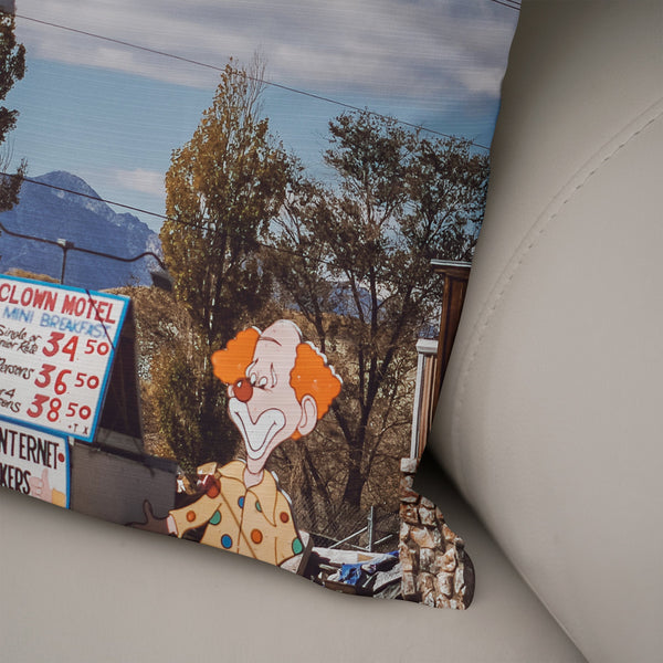 Nevada Clown Motel Retro Throw Pillow Cover Pop Art Home