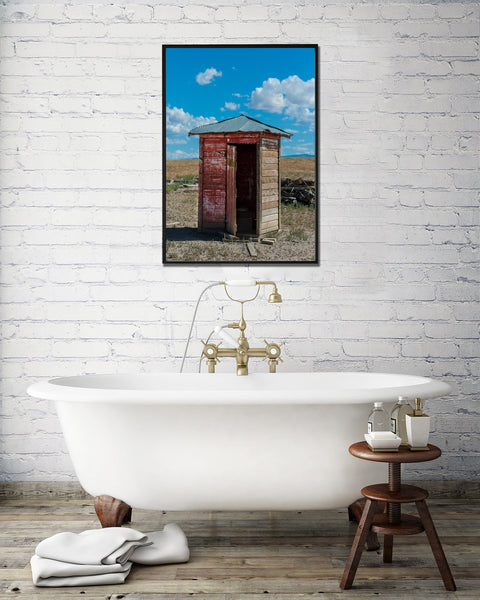 Bathroom Wall Art Ghost Town Outhouse Utah Photography