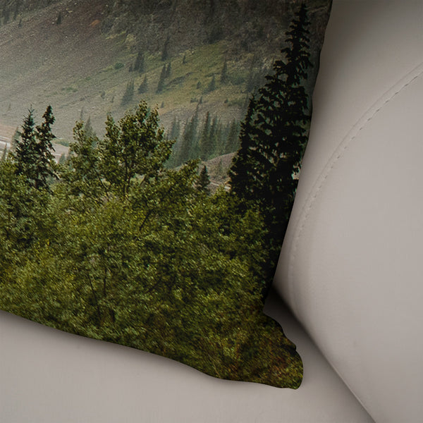 Foggy Mountain Valley Lumbar Pillow Cover Colorado Decor -