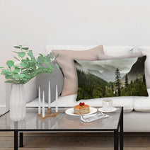 Foggy Mountain Valley Lumbar Pillow Cover Colorado Decor -