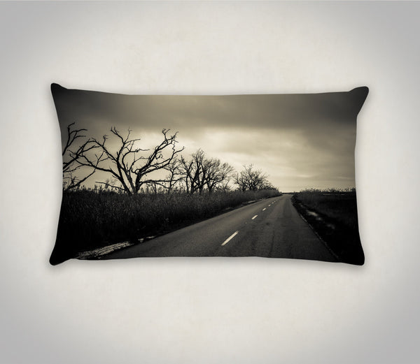 Louisiana Road Lumbar Throw Pillow Cover Haunted Highway