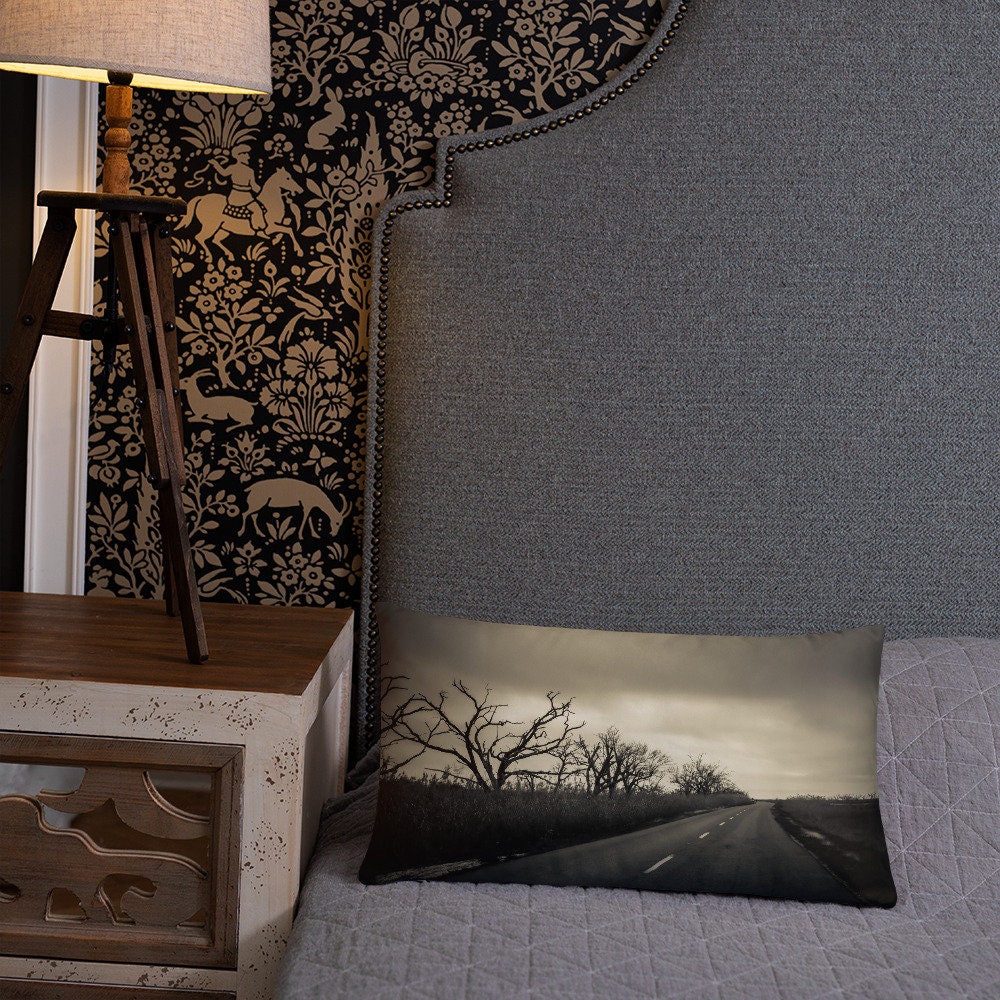 Louisiana Road Lumbar Throw Pillow Cover Haunted Highway