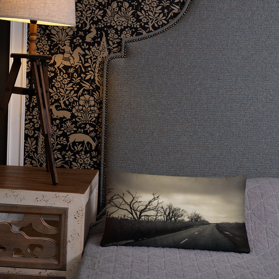 Louisiana Road Lumbar Throw Pillow Cover Haunted Highway