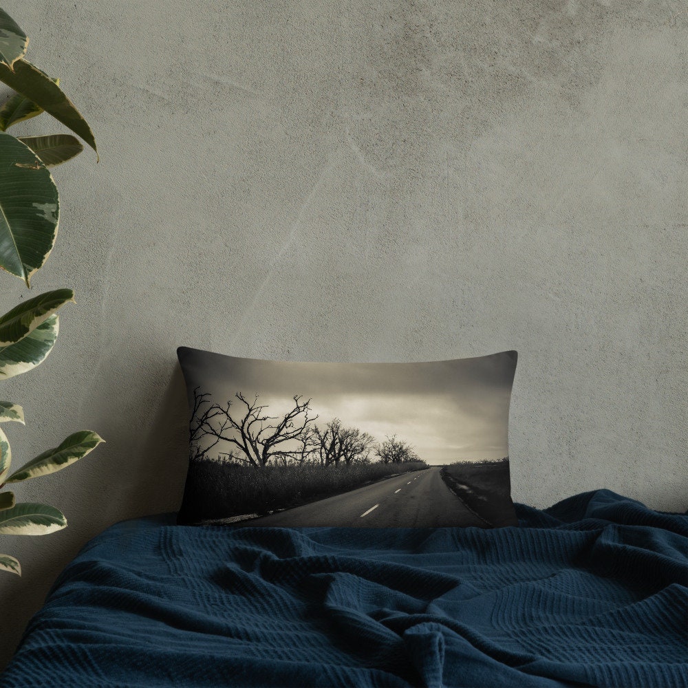 Louisiana Road Lumbar Throw Pillow Cover Haunted Highway