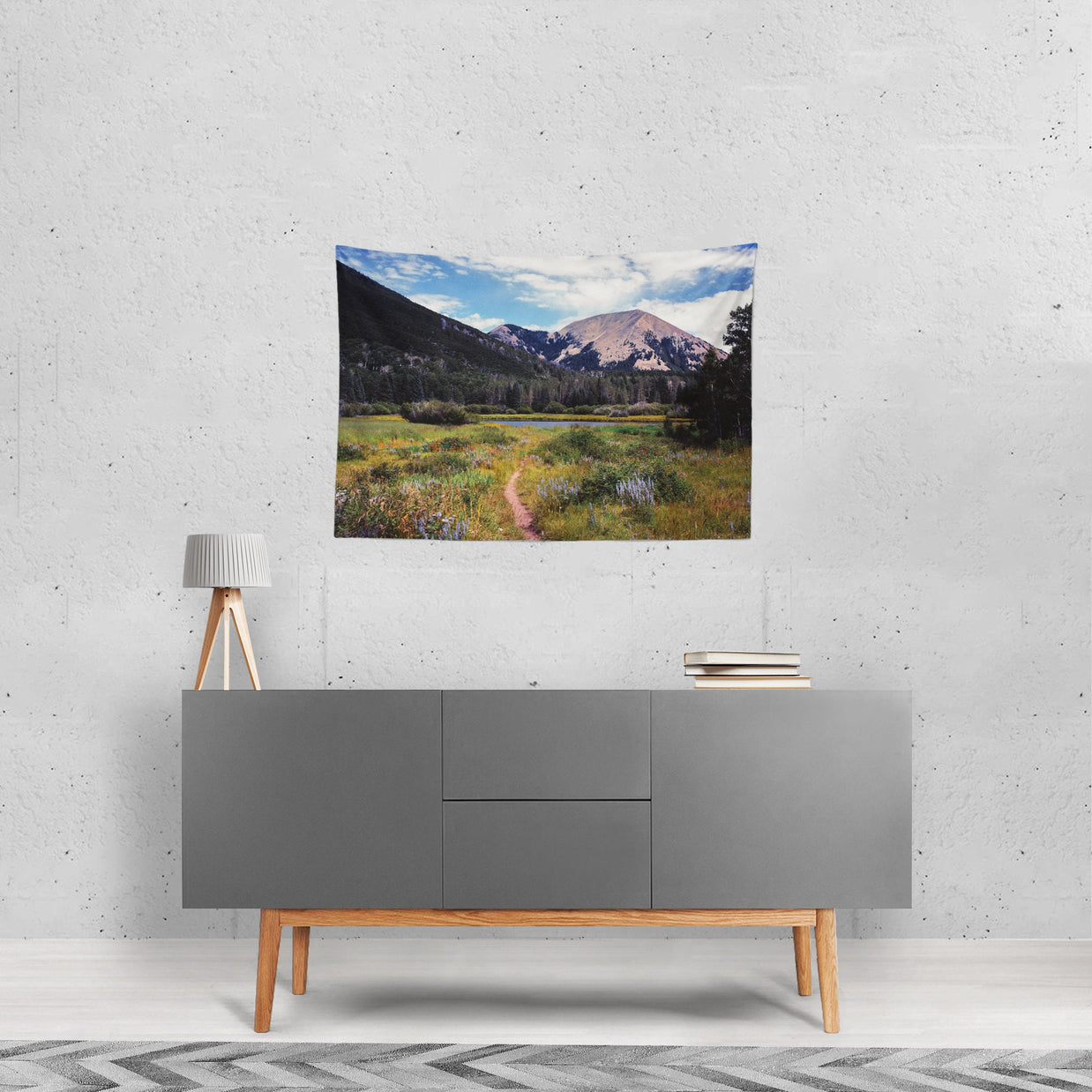 Mountain Lake Wall Tapestry Scenic Utah Nature - Decorative