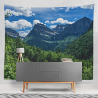 Glacier National Park Mountain Wall Tapestry - Decorative
