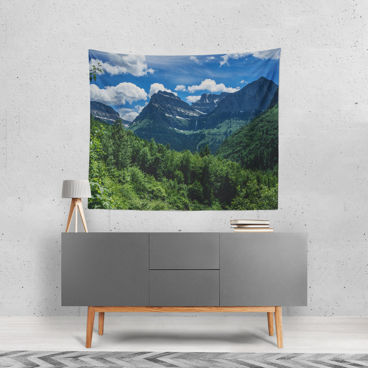 Glacier National Park Mountain Wall Tapestry - Decorative