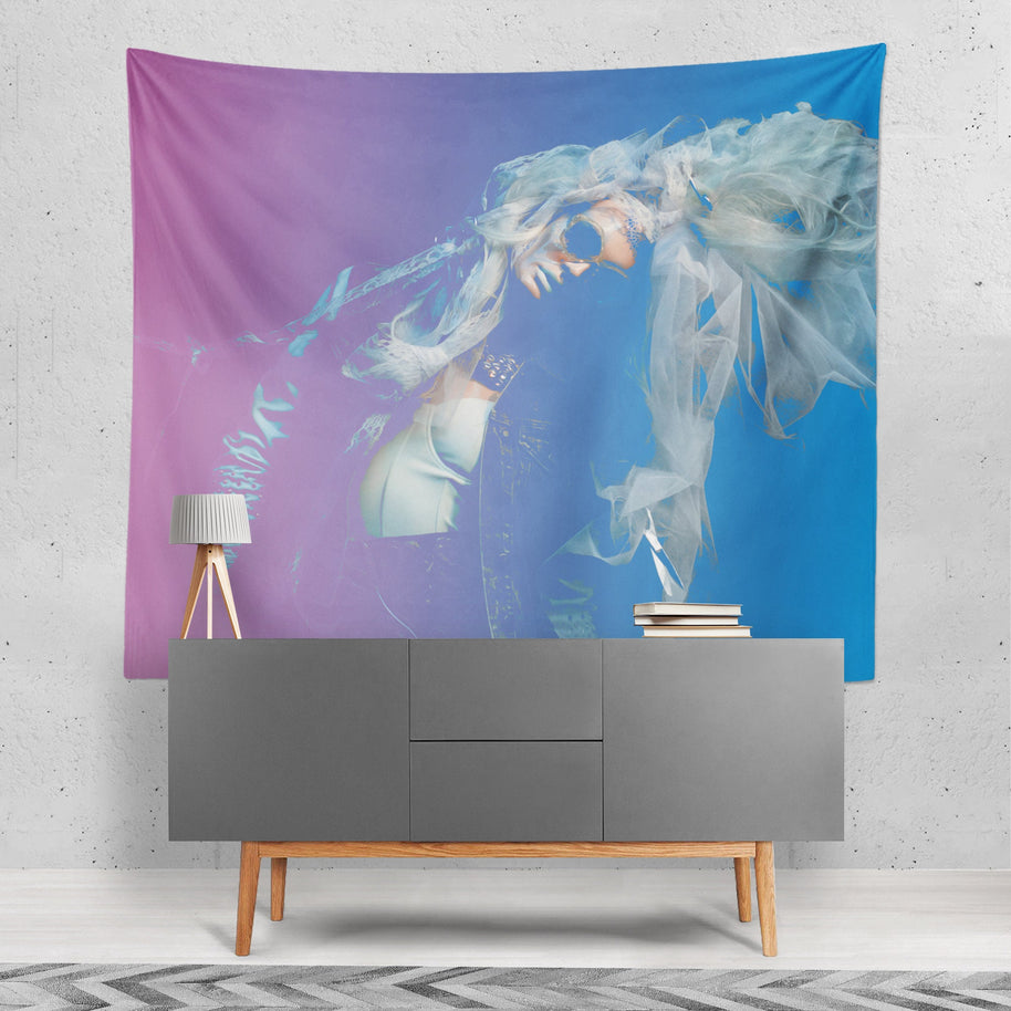 The Dancer Pink and Blue Wall Tapestry - Decorative