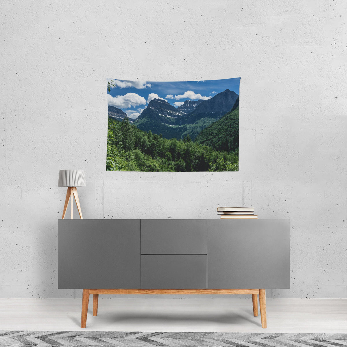 Glacier National Park Mountain Wall Tapestry - Decorative