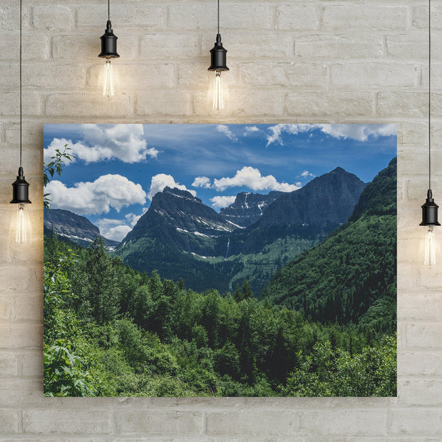 Glacier National Park Photo Print Mountain Through the Trees