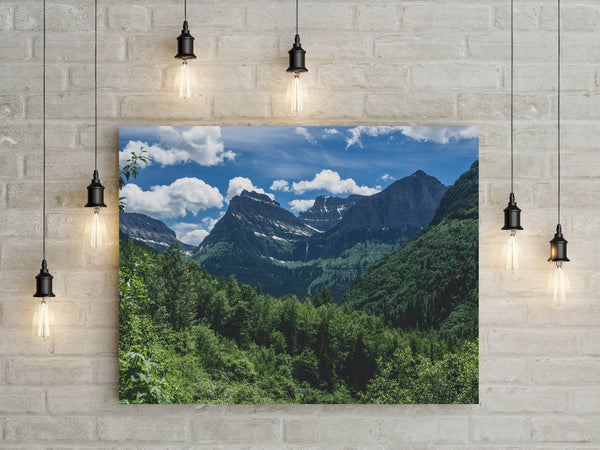 Glacier National Park Photo Print Mountain Through the Trees