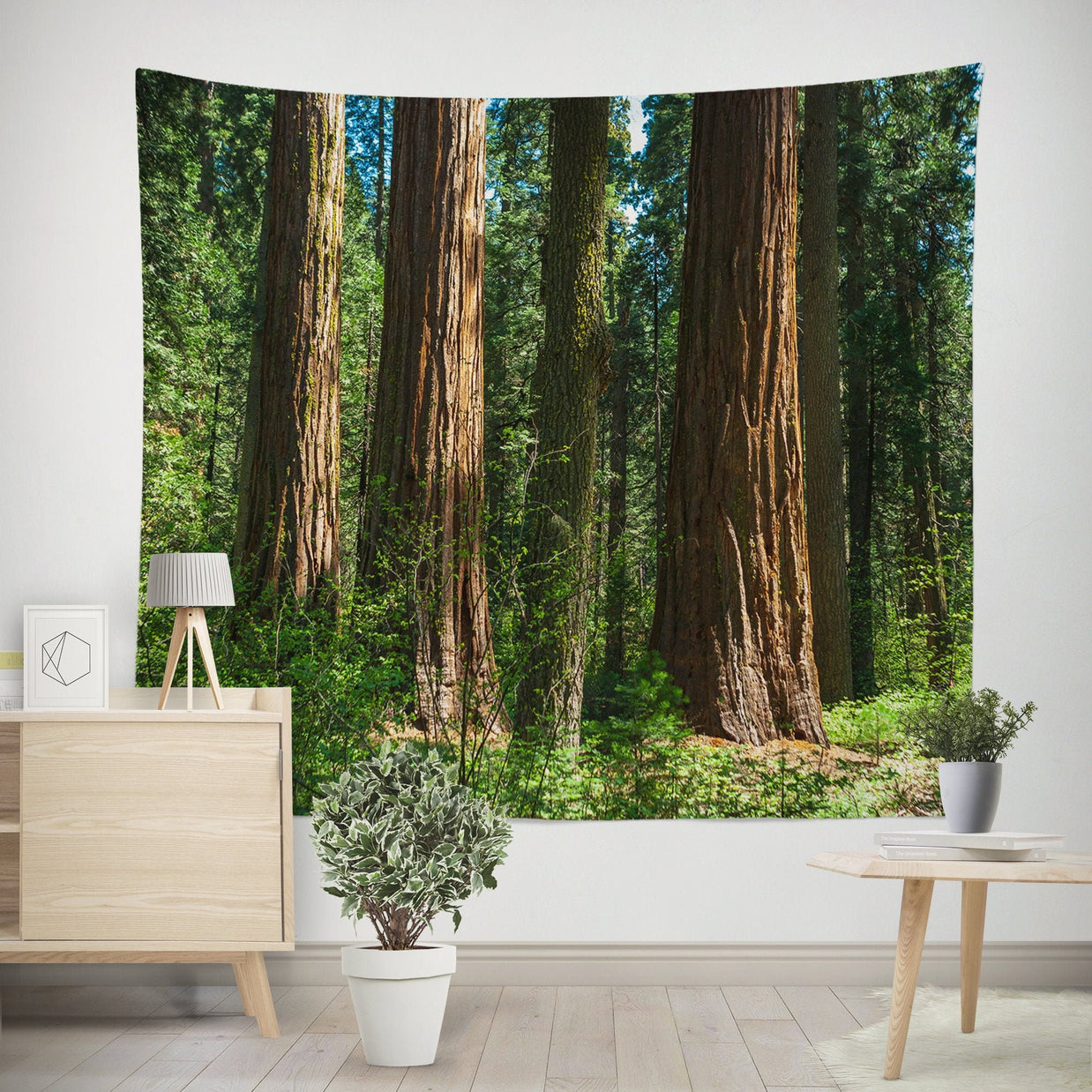 Sequoia Forest Wall Tapestry California Decor - Decorative