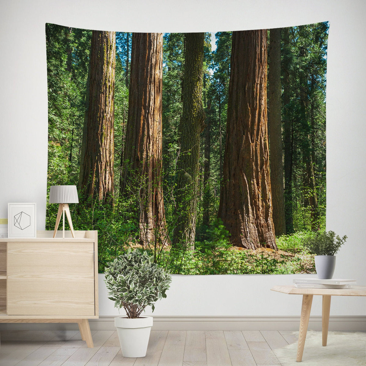 Sequoia Forest Wall Tapestry California Decor - Decorative