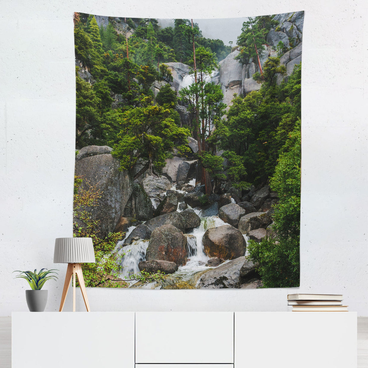 Yosemite National Park Waterfall Wall Tapestry Scenic