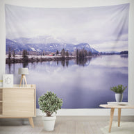 Scenic Winter Lake Nature Tapestry Peaceful Landscape