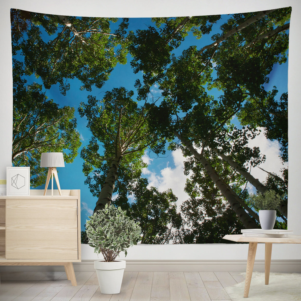 Trees and Sky Nature Wall Tapestry - Decorative Tapestries