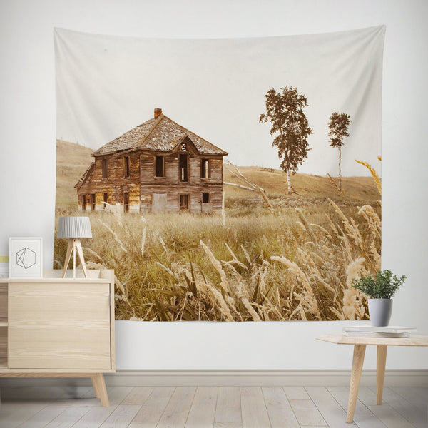 Rustic Farmhouse Wall Tapestry Rural Homestead, - Decorative