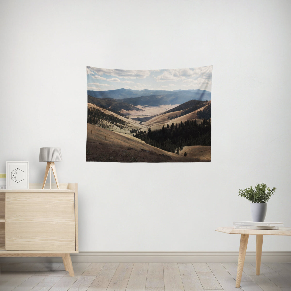 Hills of Montana Nature Wall Tapestry Scenic Landscape