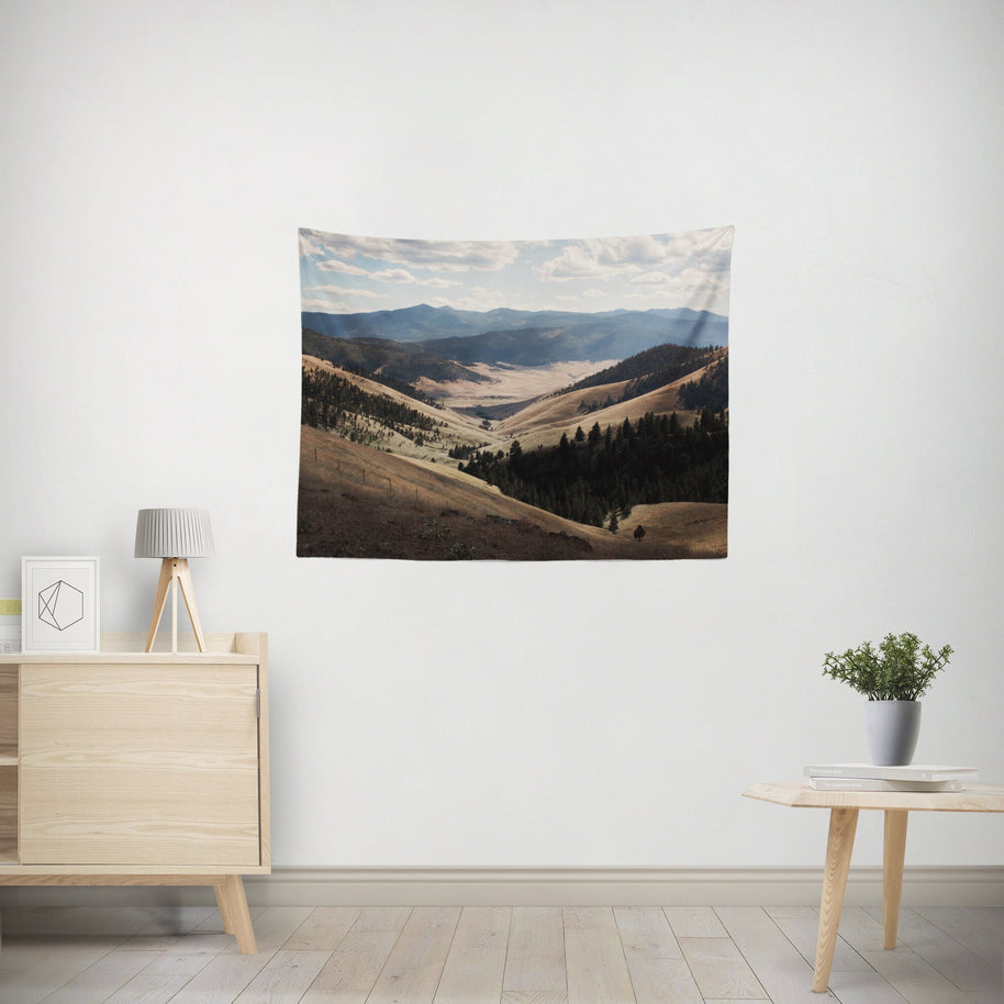 Hills of Montana Nature Wall Tapestry Scenic Landscape