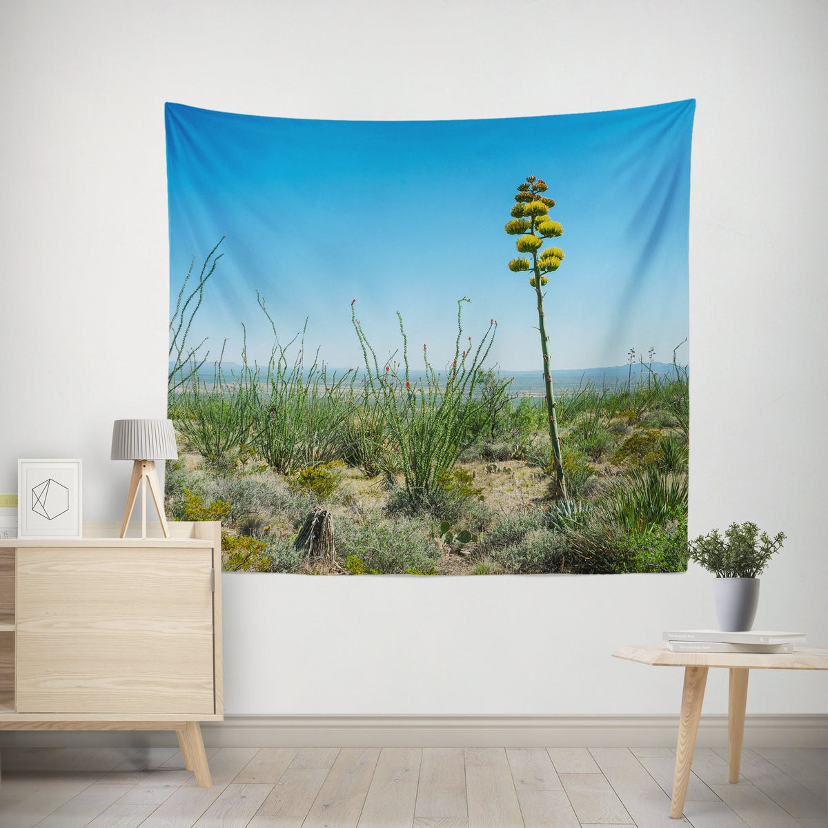 Cactus Wall Tapestry Bright Room Decor New Mexico -
