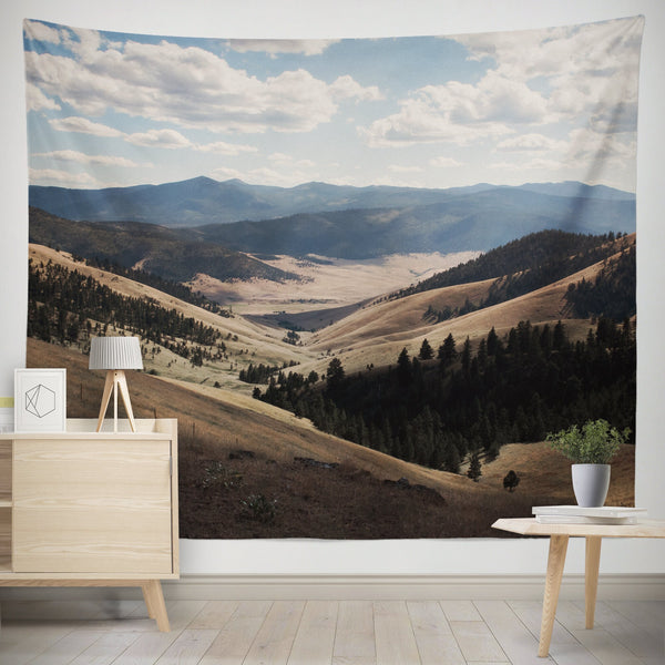 Hills of Montana Nature Wall Tapestry Scenic Landscape