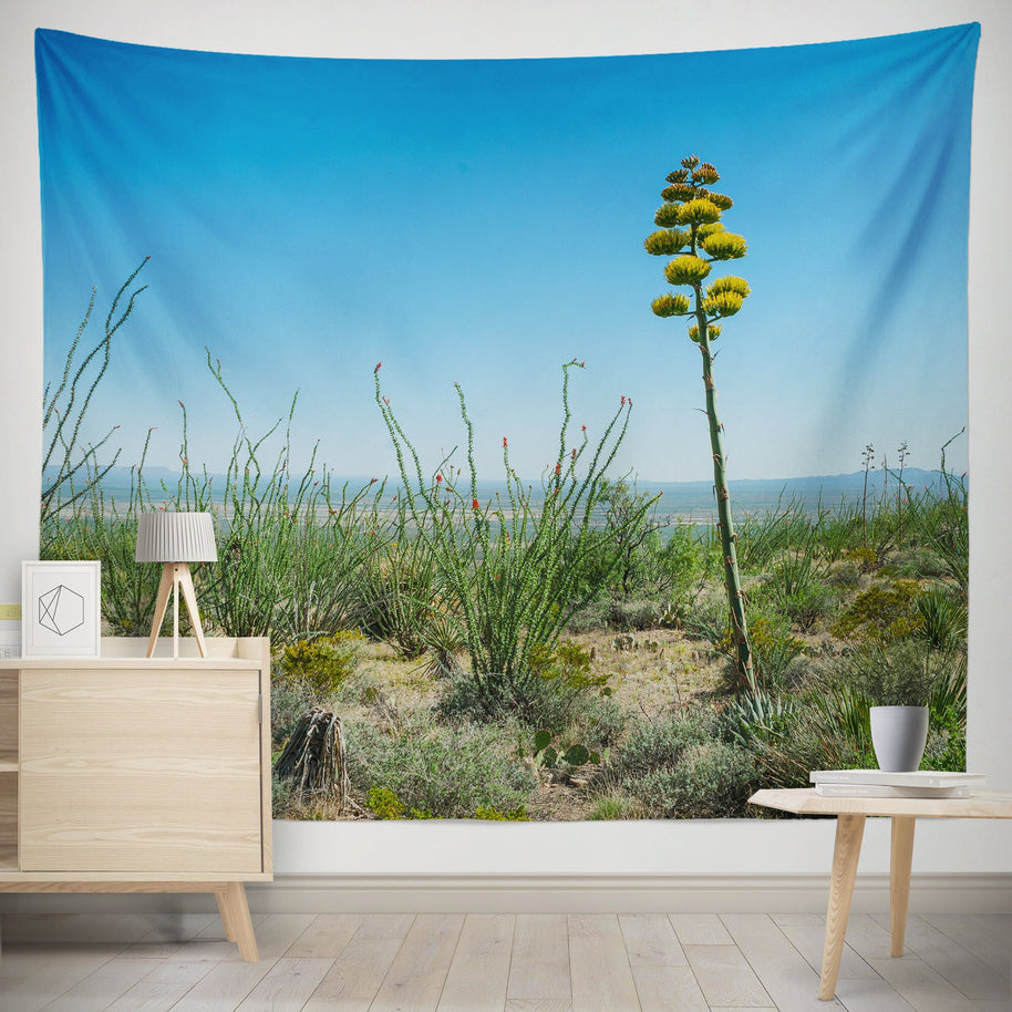 Cactus Wall Tapestry Bright Room Decor New Mexico -
