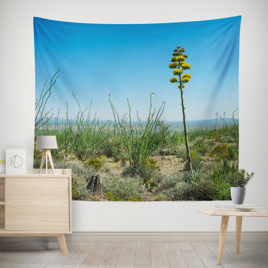 Cactus Wall Tapestry Bright Room Decor New Mexico -