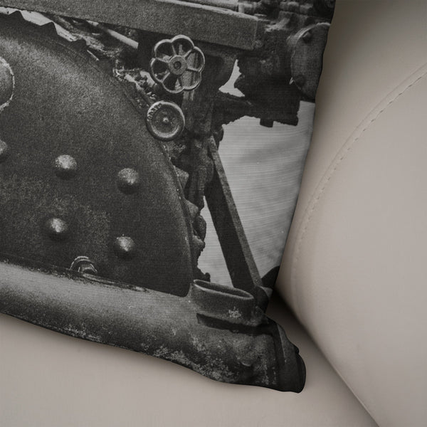 Vintage Tractor Industrial Throw Pillow Cover - Pillows