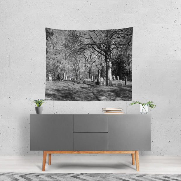 Halloween Decor Large Cemetery Wall Tapestry - Decorative