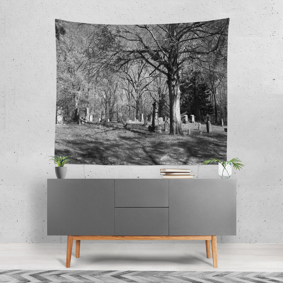 Halloween Decor Large Cemetery Wall Tapestry - Decorative