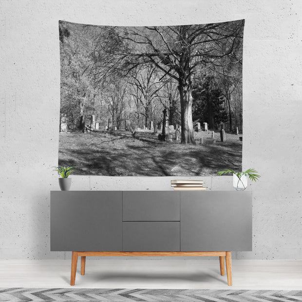 Halloween Decor Large Cemetery Wall Tapestry - Decorative