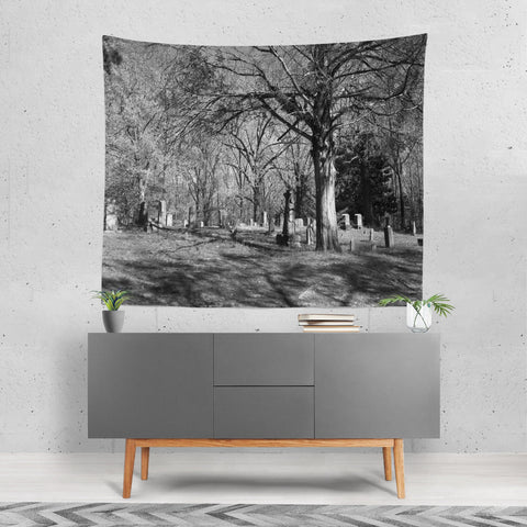 Halloween Decor Large Cemetery Wall Tapestry - Decorative