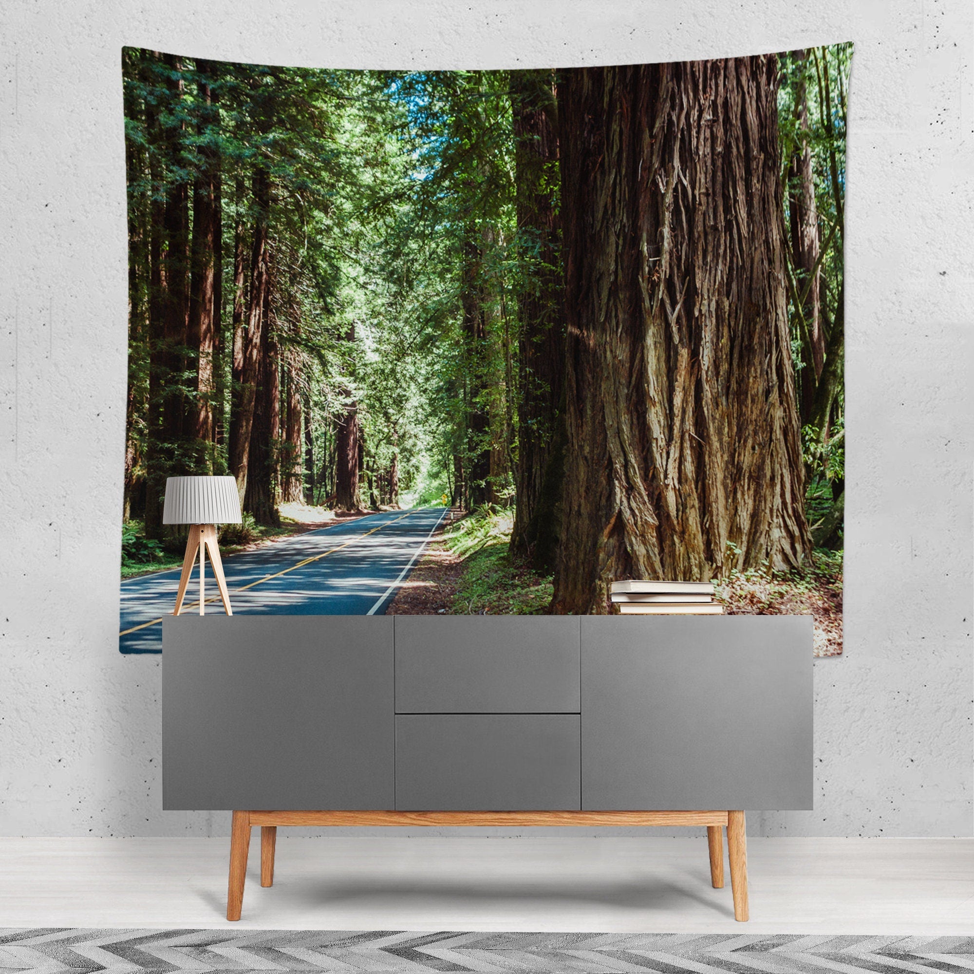Redwood National Park Wall Tapestry Road Trip Theme -