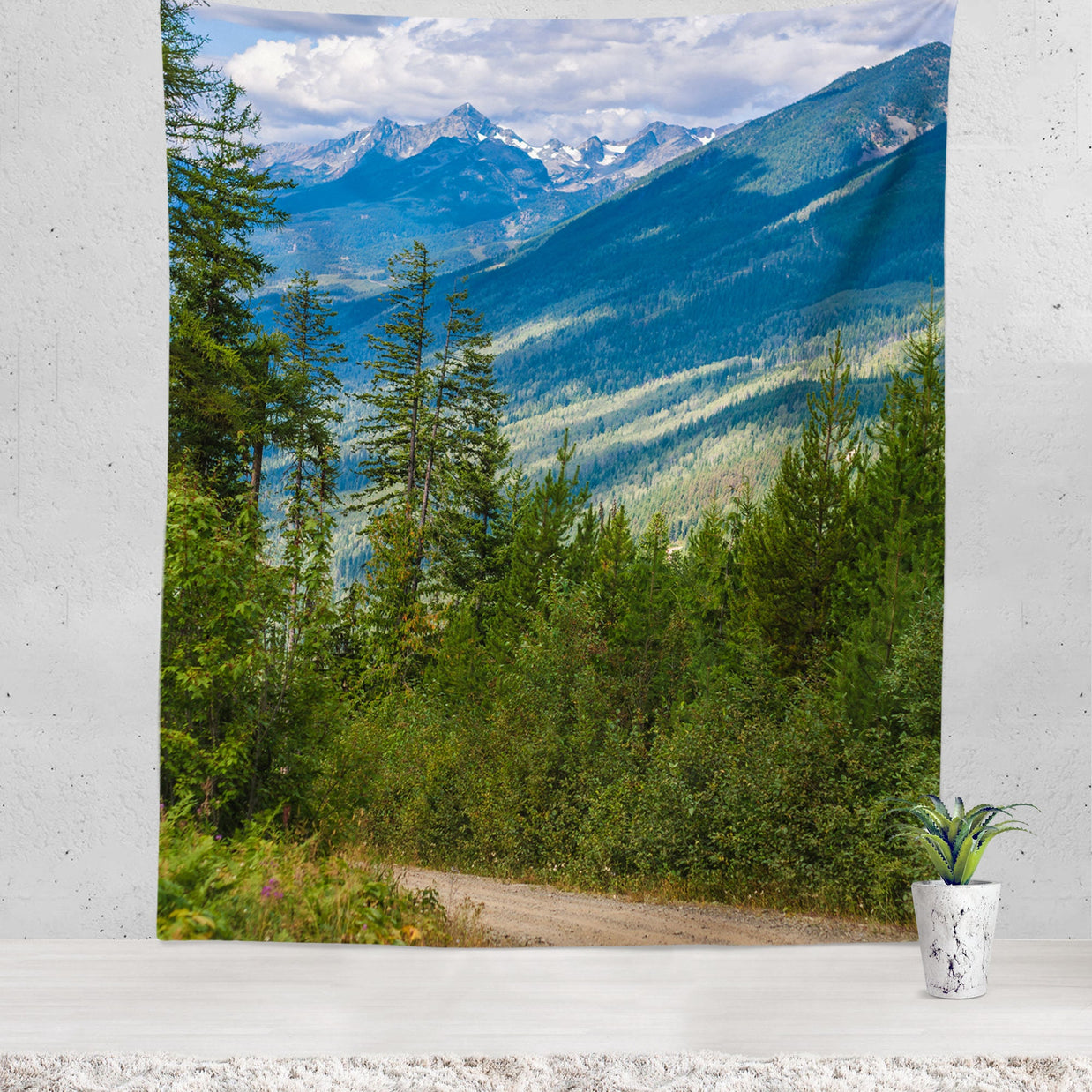 Canada Mountain View Wall Tapestry - Decorative Tapestries