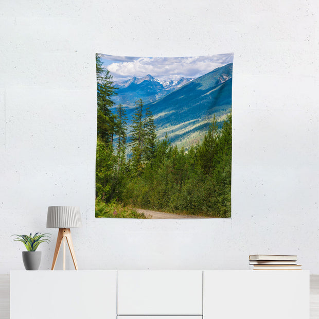 Canada Mountain View Wall Tapestry - Decorative Tapestries